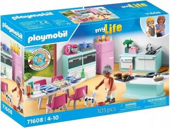 PLAYMOBIL MY LIFE 71608 Kuchnia z jadalnią, zestaw do zabawy +4 lata