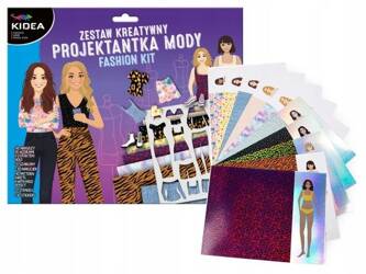 PROJEKTANTKA MODY ZESTAW KREATYWNY z szablonami FASHION KIT 7340