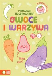 Pierwsza kolorowanka. Gruby obrys. Owoce i warzywa