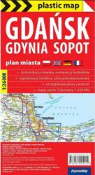 Plastic map Gdańsk Gdynia Sopot 1:26 000 w.2023