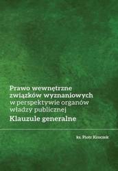 Prawo wewnętrzne związków wyznaniowych...