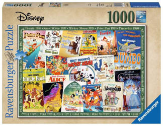 Puzzle 1000 elementów Stare plakaty z filmów Disney