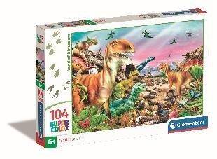 Puzzle 104 Super Kolor Land of Dinosaurs