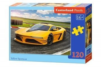 Puzzle 120 elementów - Żółte sportowe auto