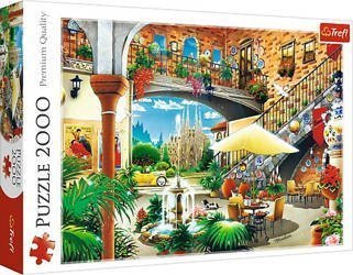 Puzzle 2000 elementów - Widok na Barcelonę