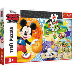 Puzzle 24 elementy Maxi - Mickey Mouse, Czas na sport!