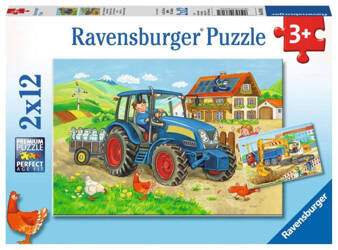 Puzzle 2x12 elementów Plac budowy i gospodarstwo