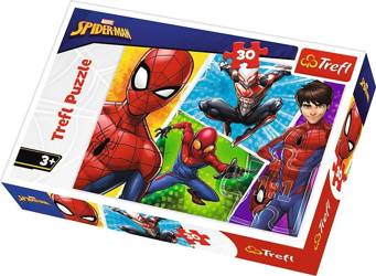 Puzzle 30 elementów - Spiderman i Miquel