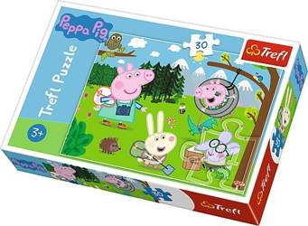 Puzzle 30 elementów - Świnka Peppa, Leśna wyprawa