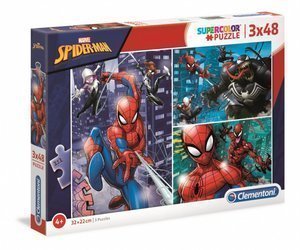 Puzzle 3x48 elementów Super Kolor Spider-Man