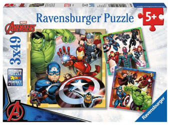 Puzzle 3x49 elementów Marvel Avengers