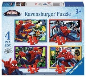 Puzzle 4w1 12/16/20/24 elementy - Ultimate Spider-Man