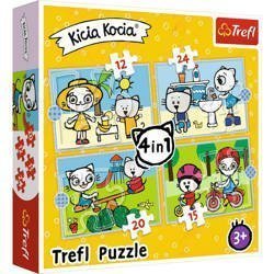 Puzzle 4w1 Dzień Kicia Kocia