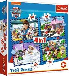 Puzzle 4w1 Psie sprawy TREFL