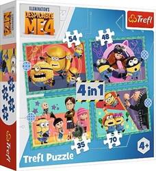 Puzzle 4w1 Zwariowane Minionki TREFL