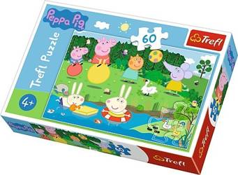 Puzzle 60 elementów - Świnka Peppa, Wakacyjna zabawa