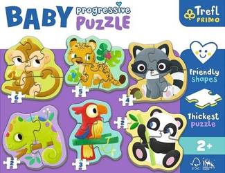 Puzzle Baby Progressive - Zwierzęta exotic TREFL