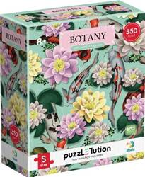 Puzzle Hard-S Botanika: Kwiaty lotosu i ryby