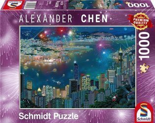 Puzzle PQ 1000 Fajerwerki nad Hongkongiem G3