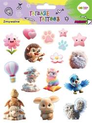 Tatuaże zmywalne Animals Fluffy HAPPY COLOR