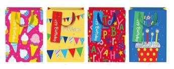 Torba prezentowa 18x23cm Happy Birthday mix