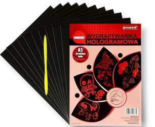 Wydrapywanka hologramowa A5 czerwona