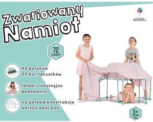 Zwariowany namiot miętowo-szary