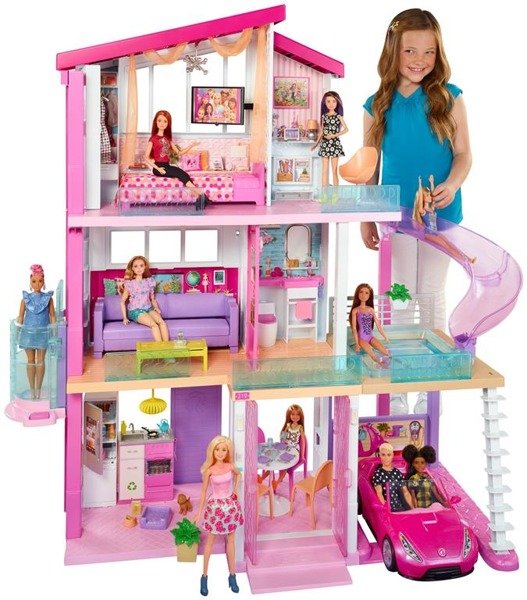 Barbie Dreamhouse Idealny domek dla lalek ze światłem i