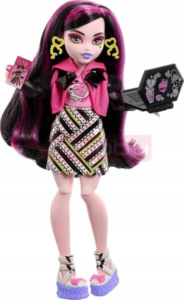 Lalka Monster High Straszysekrety Draculaura Seria Neonowa Hnf Zabawki Mattel Monster