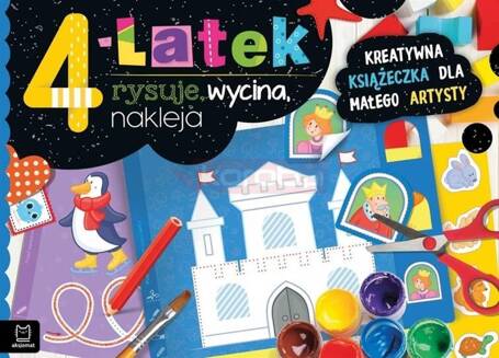 4-latek rysuje, wycina, nakleja