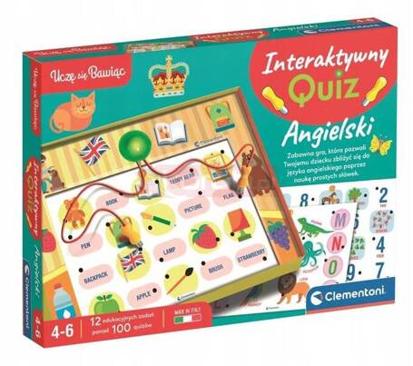 ANGIELSKI GRA QUIZ INTERAKTYWNY gra planszowa dla dzieci 4-6 lat