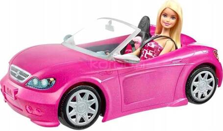 BARBIE AUTO LUKSUSOWY KABRIOLET SAMOCHÓD DLA LALEK Barbie zestaw z lalką DJR55