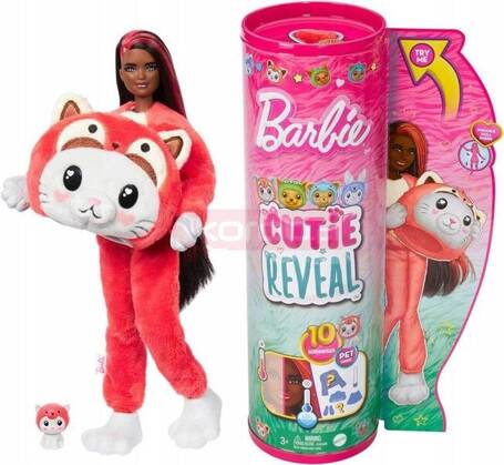 BARBIE CUTIE REVEAL LALKA W PRZEBRANIU CZERWONEJ PANDY HRK23