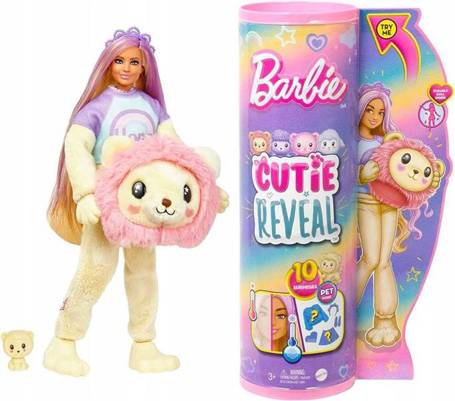 BARBIE CUTIE REVEAL LALKA W PRZEBRANIU LWA HKR06