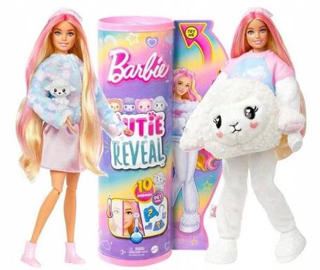 BARBIE CUTIE REVEAL LALKA W PRZEBRANIU OWIECZKA HKR03