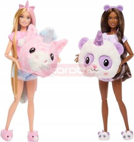 BARBIE CUTIE REVEAL Piżama party Zestaw prezentowy 2 LALKI + AKCESORIA HRY15