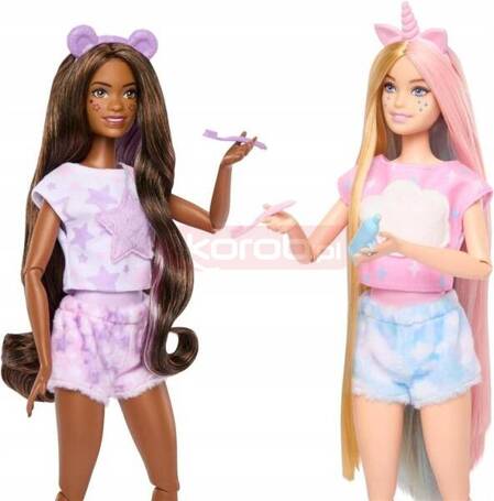 BARBIE CUTIE REVEAL Piżama party Zestaw prezentowy 2 LALKI + AKCESORIA HRY15