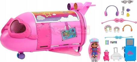 BARBIE EXTRA FLY LUKSUSOWY SAMOLOT DLA LALEK + mini lalka Barbie w zestawie HPF72