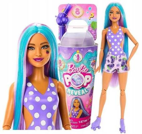 BARBIE POP REVEAL FRUIT LALKA Winogronowa lemoniada HNW44