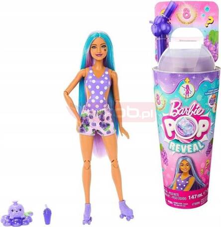 BARBIE POP REVEAL FRUIT LALKA Winogronowa lemoniada HNW44