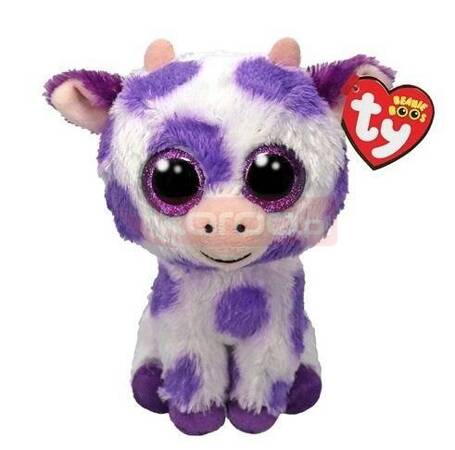 Beanie Boos Ethel - krowa z fiolet. plamami 15cm