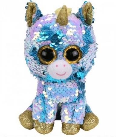 Beanie Boos Pixie - cekinowy Jednorożec biały 42cm