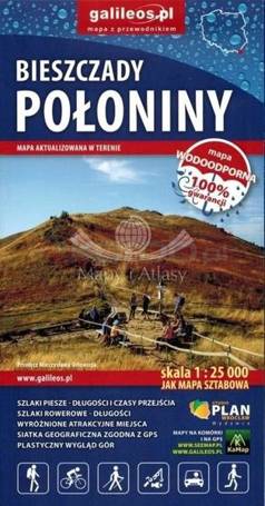 Bieszczady połoniny 1:25 000