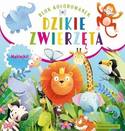 Blok kolorowanek. Dzikie zwierzęta