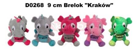 Brelok smok "Kraków" 9cm MIX