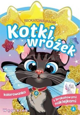 Brokatowa magia. Kotki wróżek. Węgielek