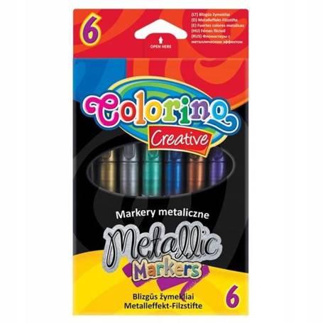 COLORINO FLAMASTRY MARKERY METALICZNE 6 KOL 32582