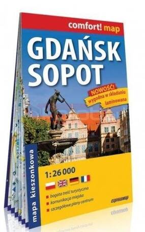 Comfort! map Gdańsk Sopot 1:26 000 plan mini 2023