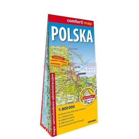 Comfort map Polska mapa sam-admistr 1:800 000