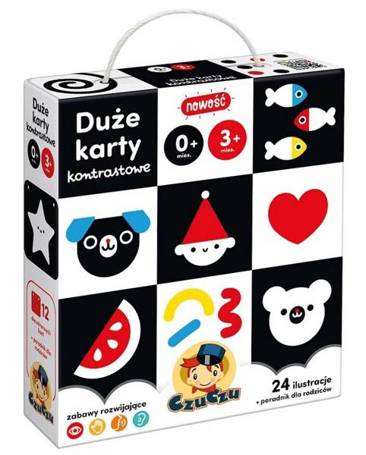 CzuCzu Duże karty kontrastowe 0-3m+